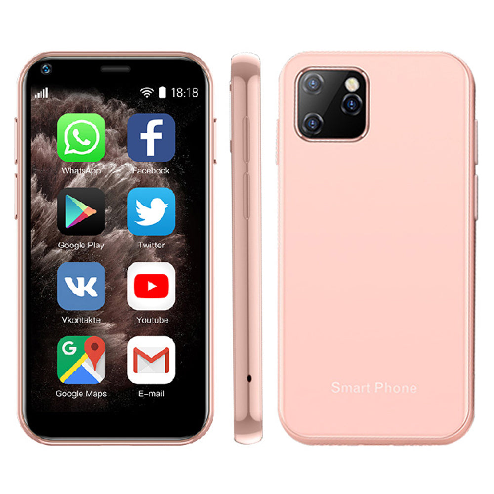 SOYES XS11 Mini 3G chytrý telefon Android 6.0 3D Glass HD kamera Dual SIM Quad Core Palm Mobilní telefon