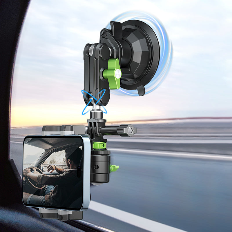 LANPARTE UBA-GP Car Mount Phone Action Camera Holder Stand Suction Cup 360 Degree Rotation Bracket