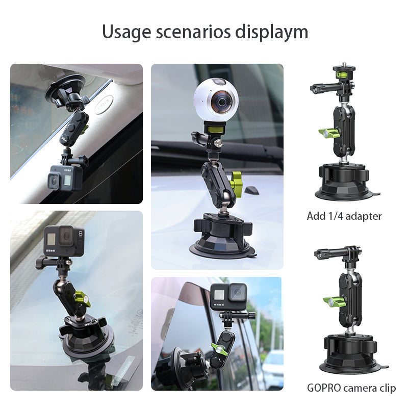 LANPARTE UBA-GP Car Mount Phone Action Camera Holder Stand Suction Cup 360 Degree Rotation Bracket
