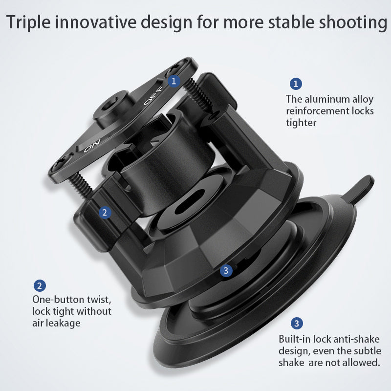 LANPARTE UBA-GP Car Mount Phone Action Camera Holder Stand Suction Cup 360 Degree Rotation Bracket
