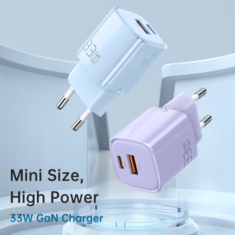 MCDODO MDD Nano Series PD 33W USB-A Type-C Fast Charging Adapter Dual Port Wall Charger