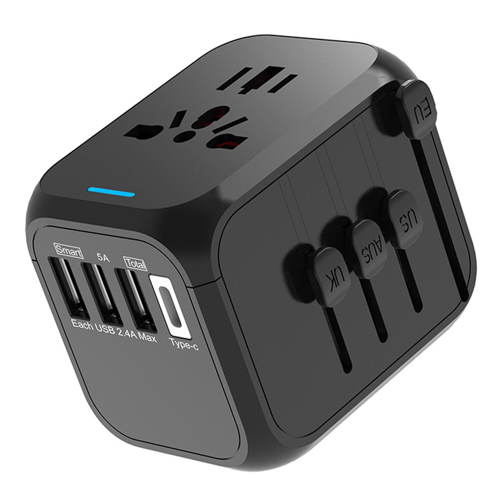 309BT Multi-functional Travel Adapter Smart Wall Charger AC Plug Adaptor with Indicator Light