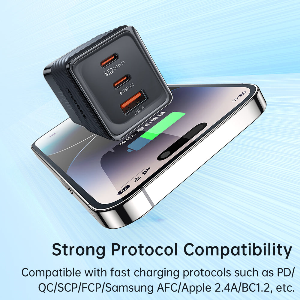 MCDODO CH-14 67W GaN 5 Mini Fast Charger Dual USB-C USB-A Fast Charging Phone Wall Charger Adapter