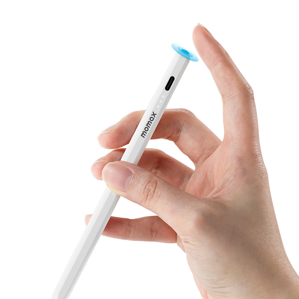 MOMAX TP8 ONE LINK Palm-rejection Tilt Sensitivity Capacitive Stylus Pen Magnetic Adsorption Stylus Pen for iPad Series Fast Charging