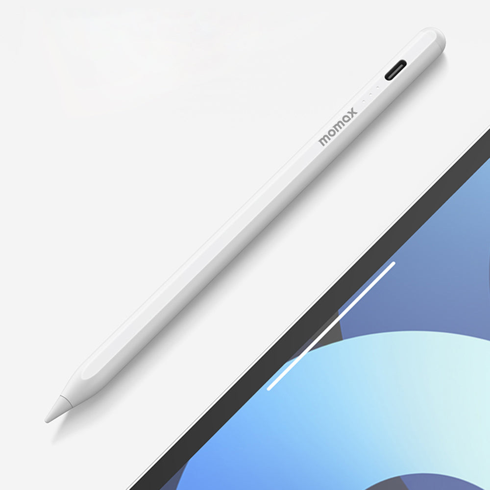 MOMAX TP8 ONE LINK Palm-rejection Tilt Sensitivity Capacitive Stylus Pen Magnetic Adsorption Stylus Pen for iPad Series Fast Charging