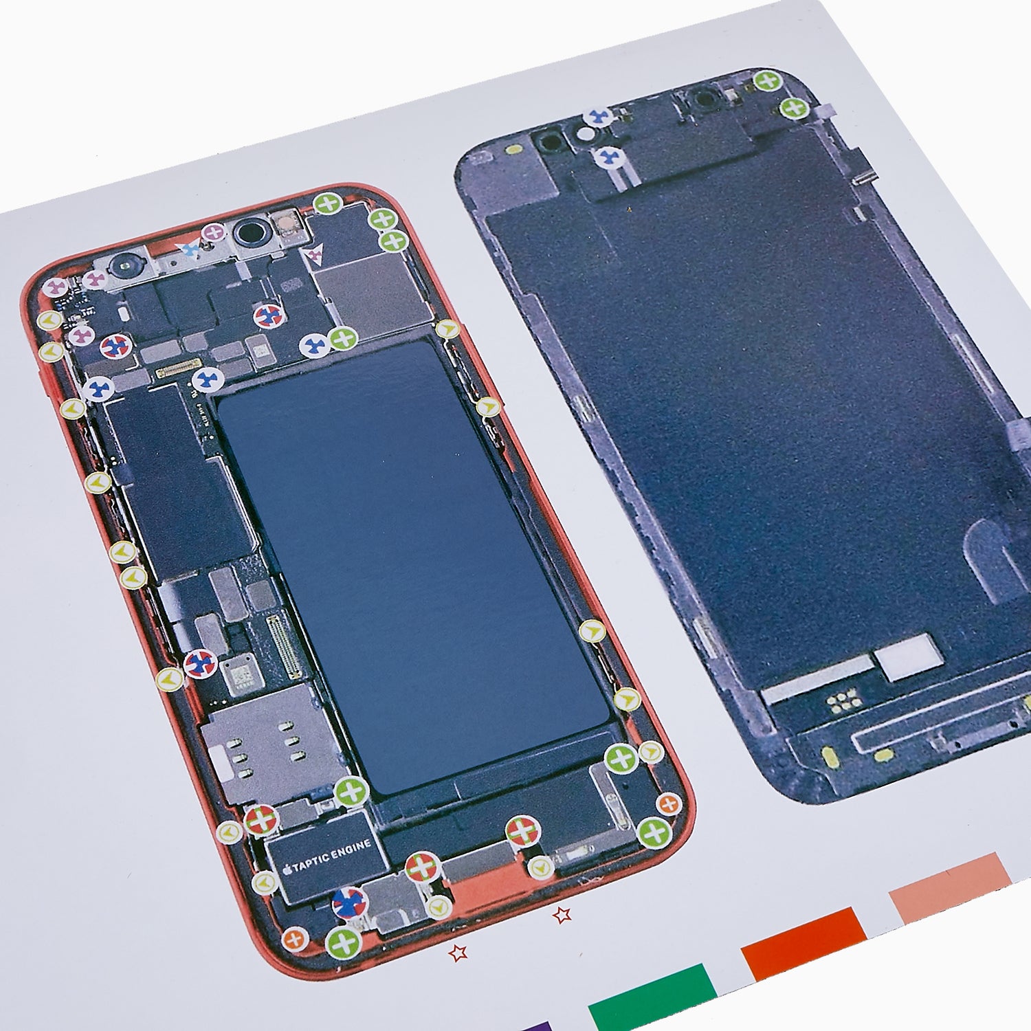 KAIGEXIN Magnetic Screw Mat for iPhone 12 mini 5.4 inch Working Mat Cell Phone Disassembling Auxiliary Tool