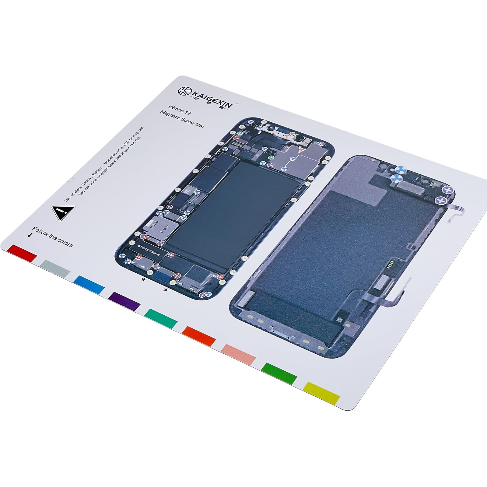 KAIGEXIN Magnetic Screw Mat for iPhone 12 6.1 inch Working Pad Cell Phone Repair Auxiliary Tool