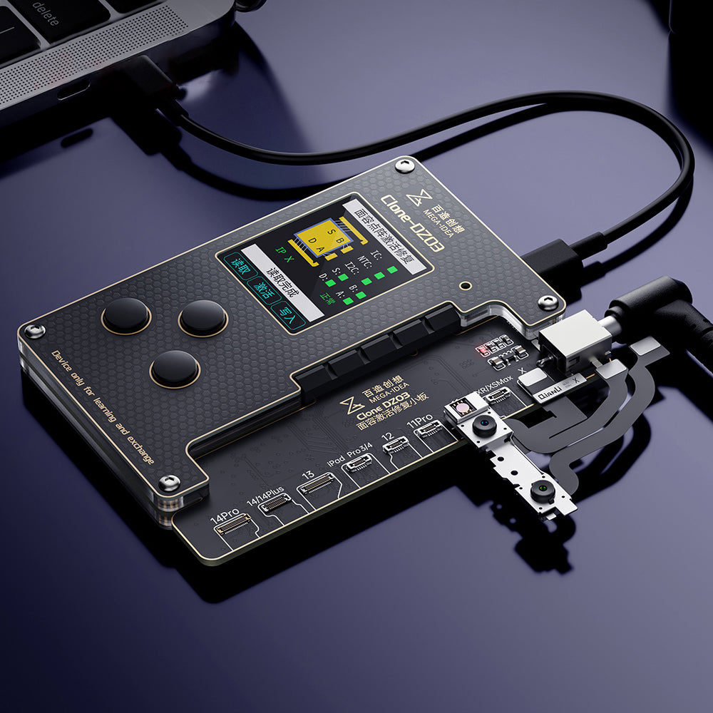 MEGA-IDEA Clone DZ03 No Disassembly Dot Matrix Repair Programmer for iPhone X-12 Mini Face ID Flex Cable Test Read Write