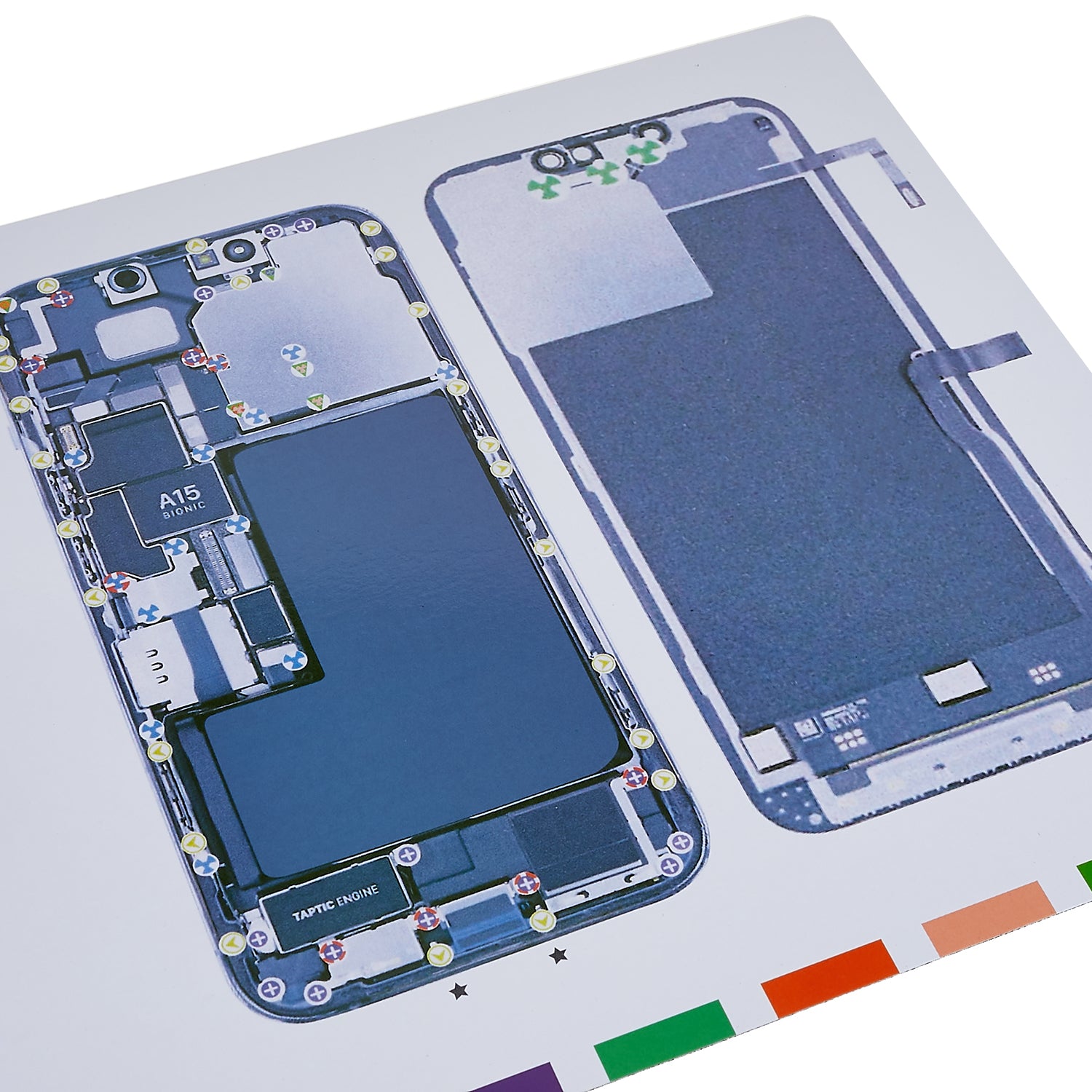 KAIGEXIN Magnetic Screw Mat for iPhone 13 Pro 6.1 inch Screw Pad Keeper Chart Mobile Phone Repair Hand Tools