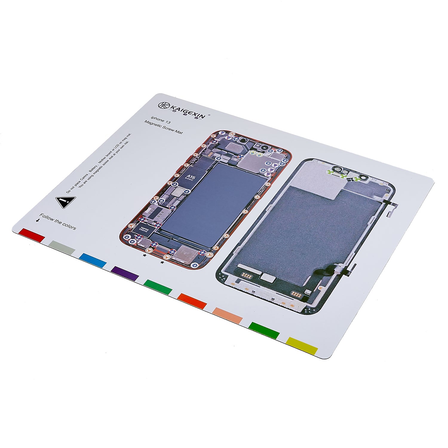 KAIGEXIN Magnetic Screw Mat for iPhone 13 6.1 inch Mini Chart Work Pad Screws Holds Repair Tool