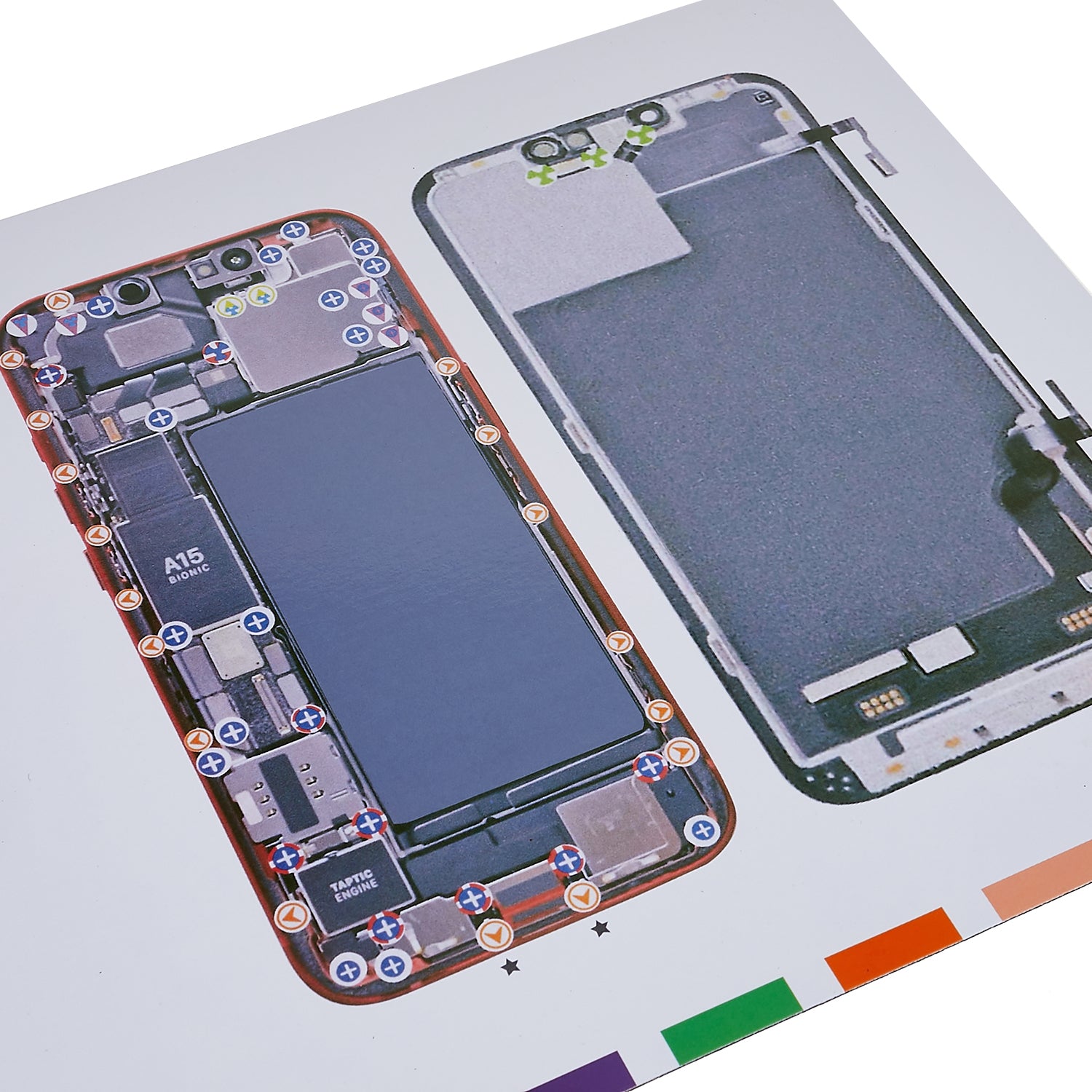 KAIGEXIN Magnetic Screw Mat for iPhone 13 6.1 inch Mini Chart Work Pad Screws Holds Repair Tool