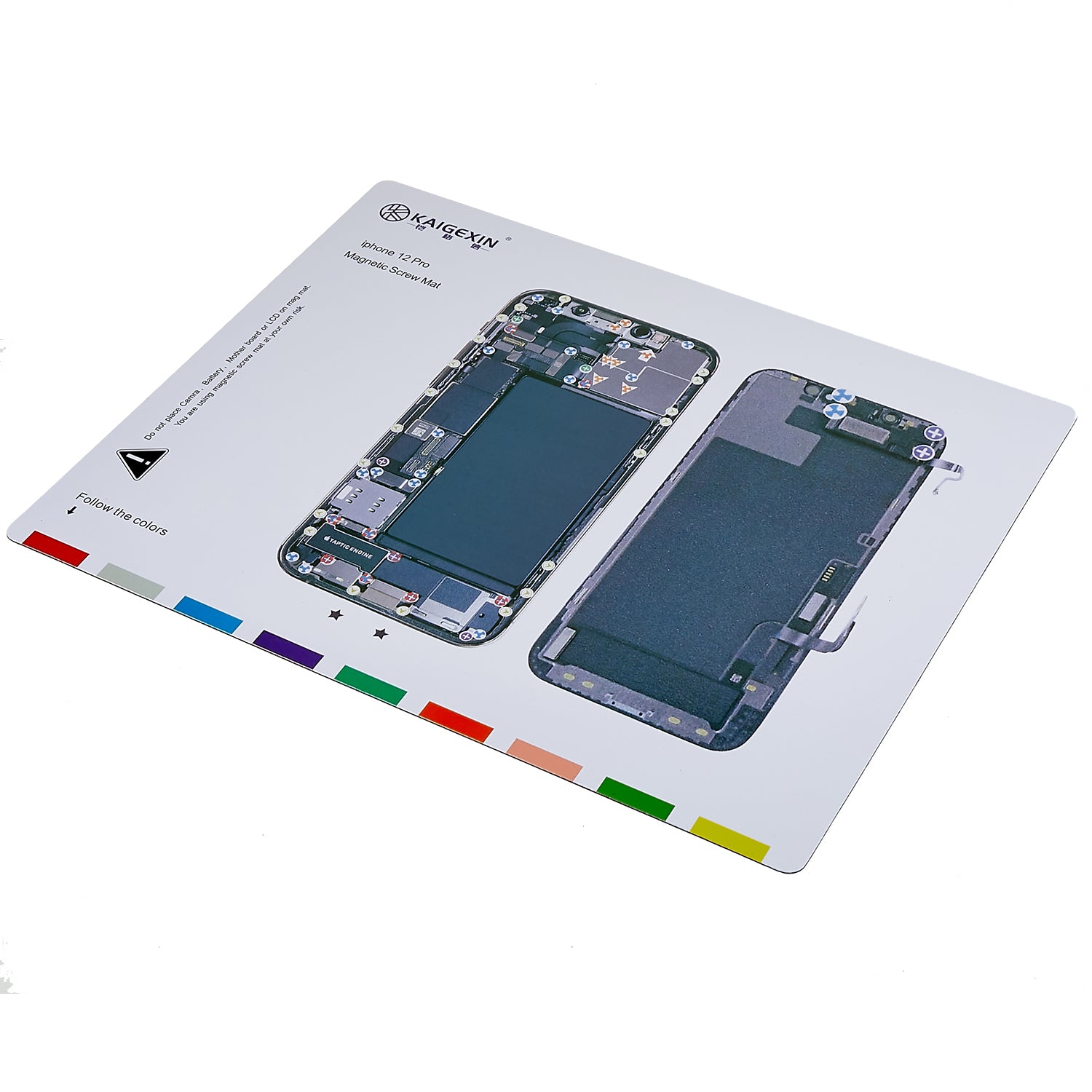 KAIGEXIN Magnetic Screw Mat for iPhone 12 Pro 6.1 inch Screw Pad Keeper Chart Repair Tools Guide