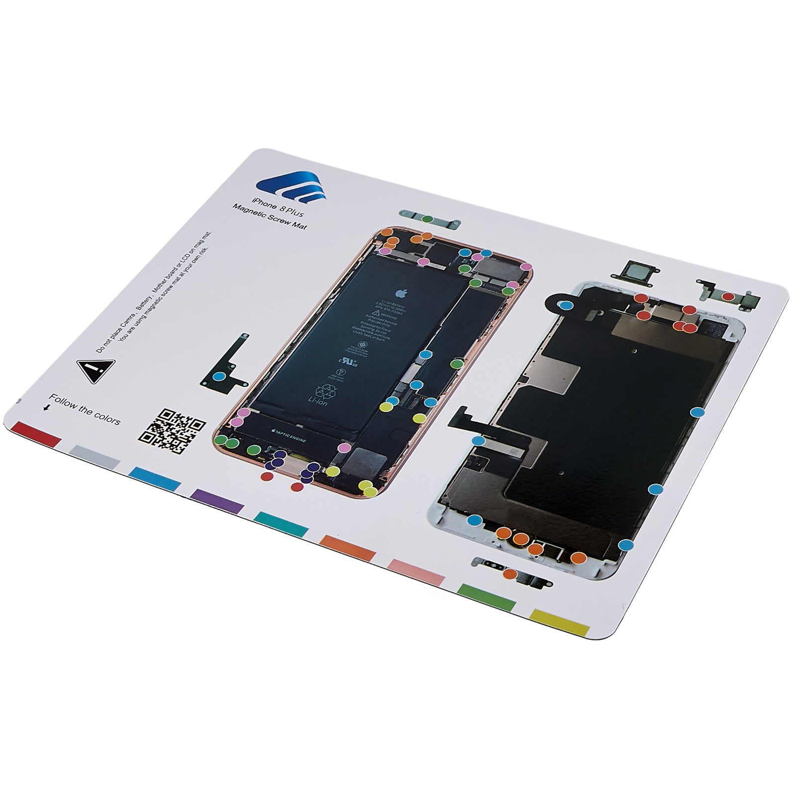 KAIGEXIN Magnetic Screw Mat Work Pad for iPhone 8 Plus 5.5 inch Professional Guide Screw Pad Keeper Chart Mat