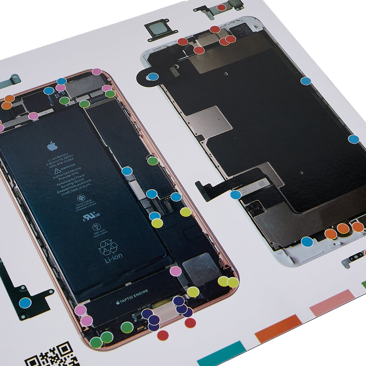 KAIGEXIN Magnetic Screw Mat Work Pad for iPhone 8 Plus 5.5 inch Professional Guide Screw Pad Keeper Chart Mat