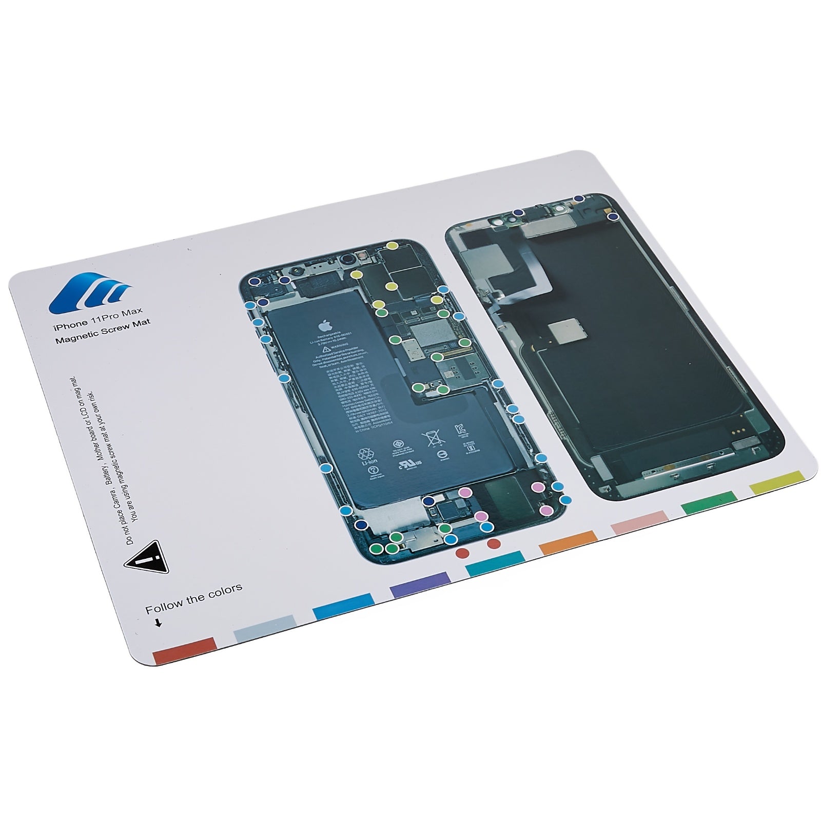 KAIGEXIN Magnetic Screw Keeper Chart Mat for iPhone 11 Pro Max 6.5 inch Professional Guide Pad Phone Repair Tools