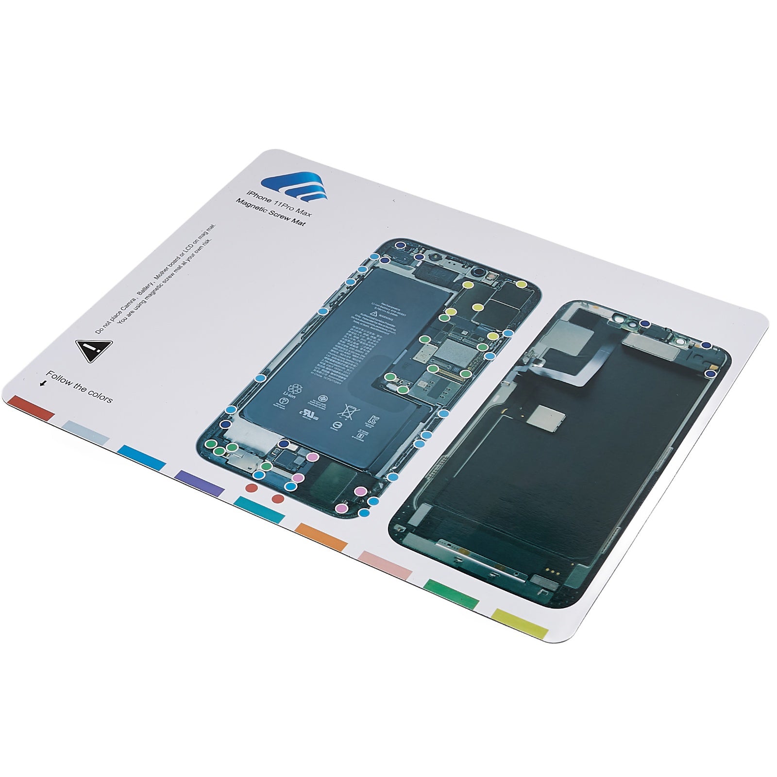 KAIGEXIN Magnetic Screw Keeper Chart Mat for iPhone 11 Pro Max 6.5 inch Professional Guide Pad Phone Repair Tools