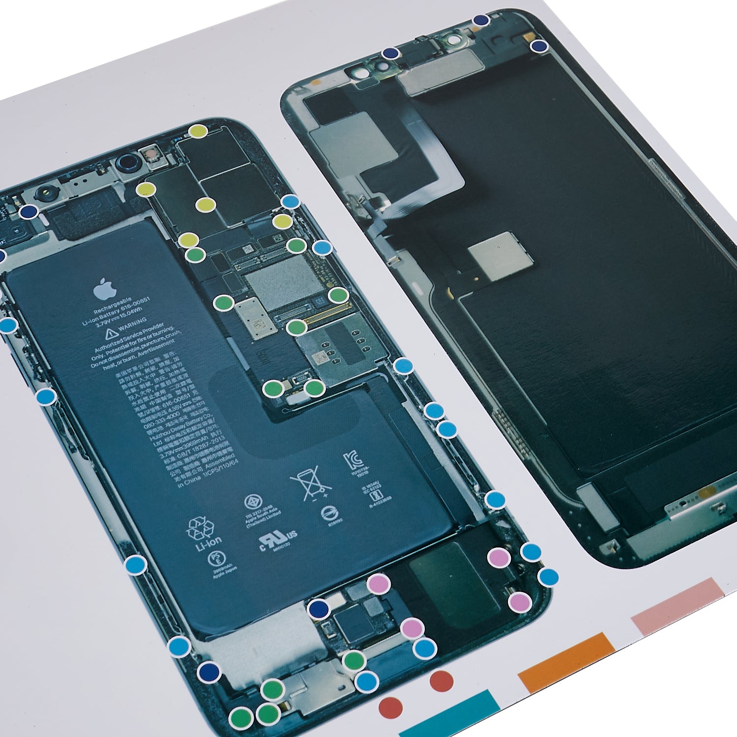 KAIGEXIN Magnetic Screw Keeper Chart Mat for iPhone 11 Pro Max 6.5 inch Professional Guide Pad Phone Repair Tools