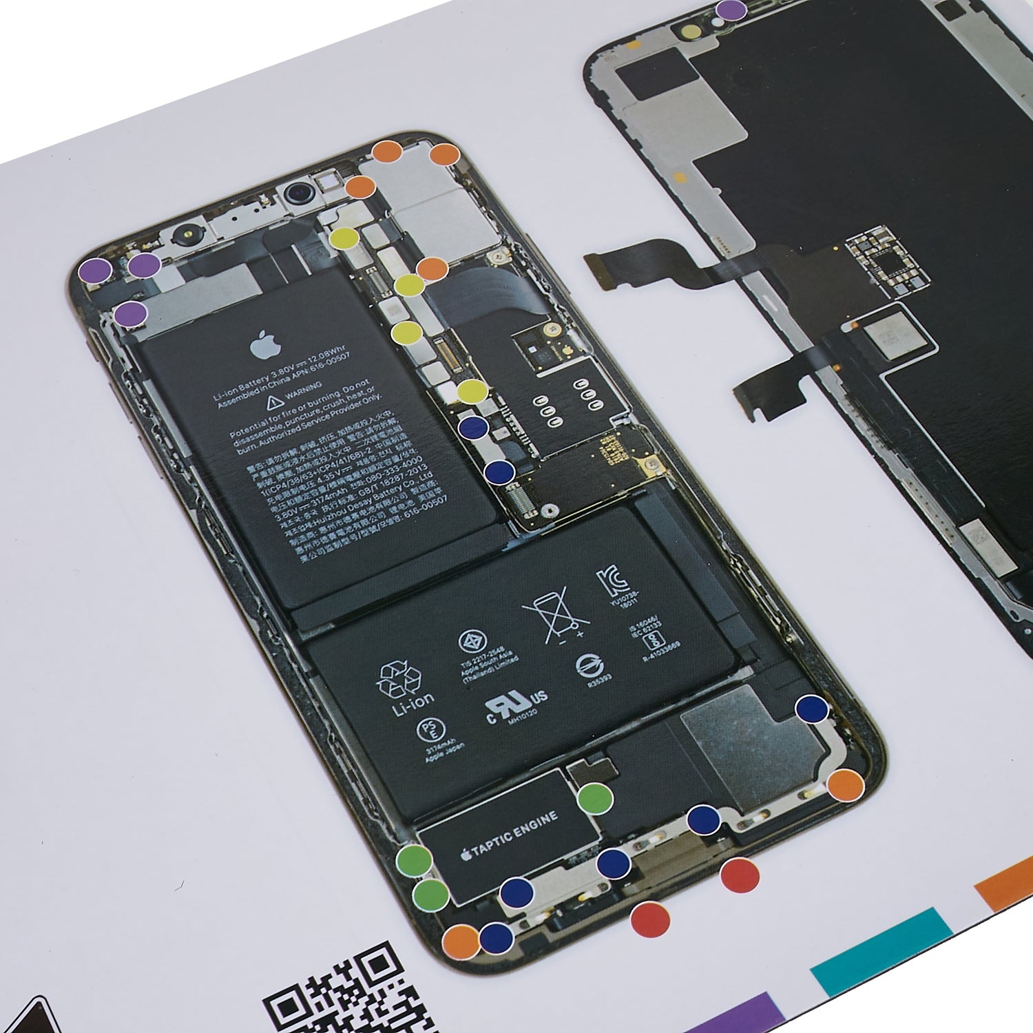 KAIGEXIN Professional Magnetic Screw Mat for iPhone XS Max 6.5 inch Guide Screw Pad Keeper Chart Mat Mobile Phone Repair Tool