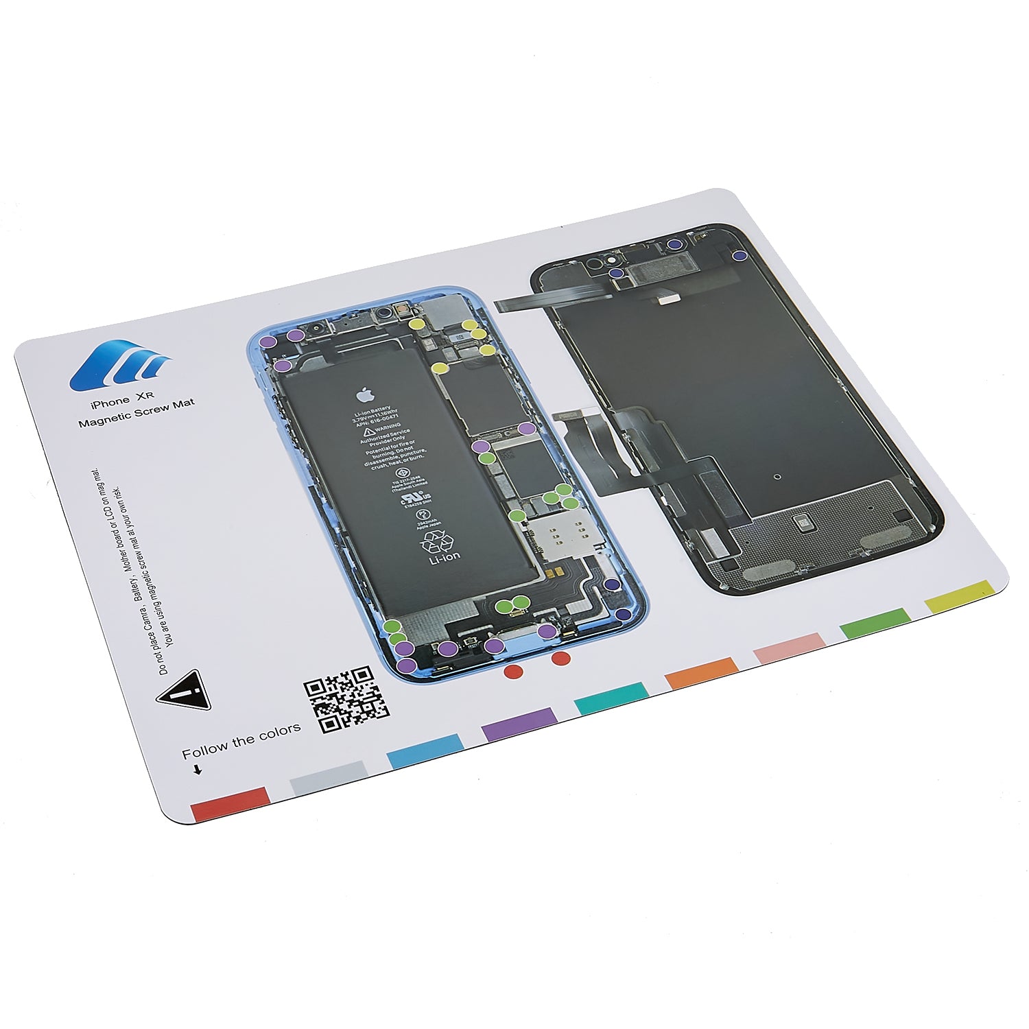 KAIGEXIN Professional Guide Pad for iPhone XR 6.1 inch Magnetic Screw Keeper Chart Mat Phone Repair Tools
