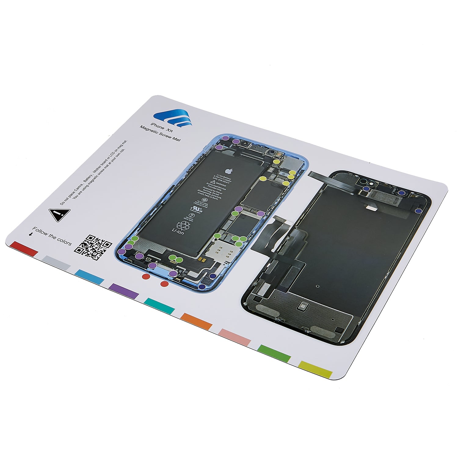 KAIGEXIN Professional Guide Pad for iPhone XR 6.1 inch Magnetic Screw Keeper Chart Mat Phone Repair Tools