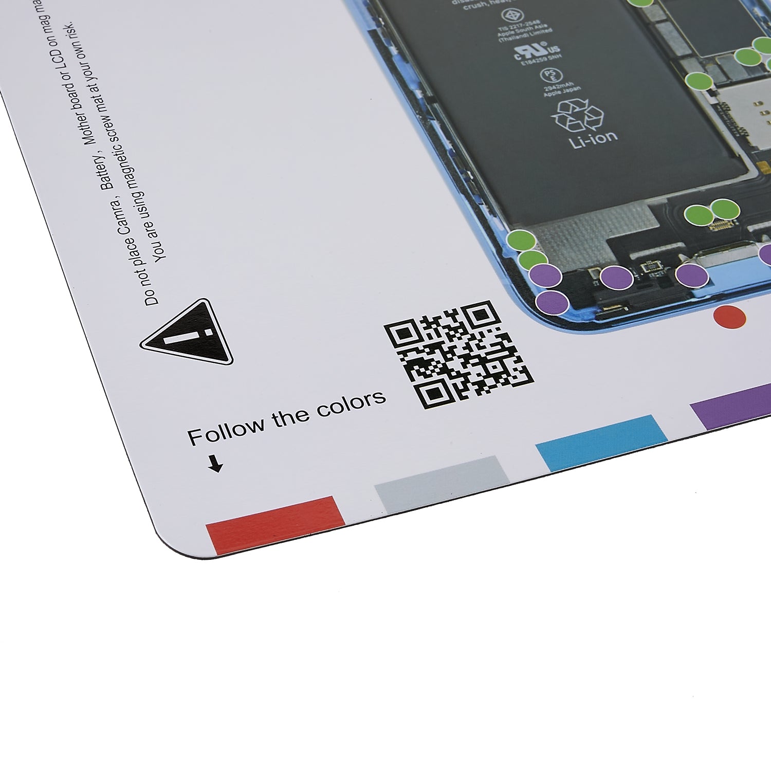 KAIGEXIN Professional Guide Pad for iPhone XR 6.1 inch Magnetic Screw Keeper Chart Mat Phone Repair Tools