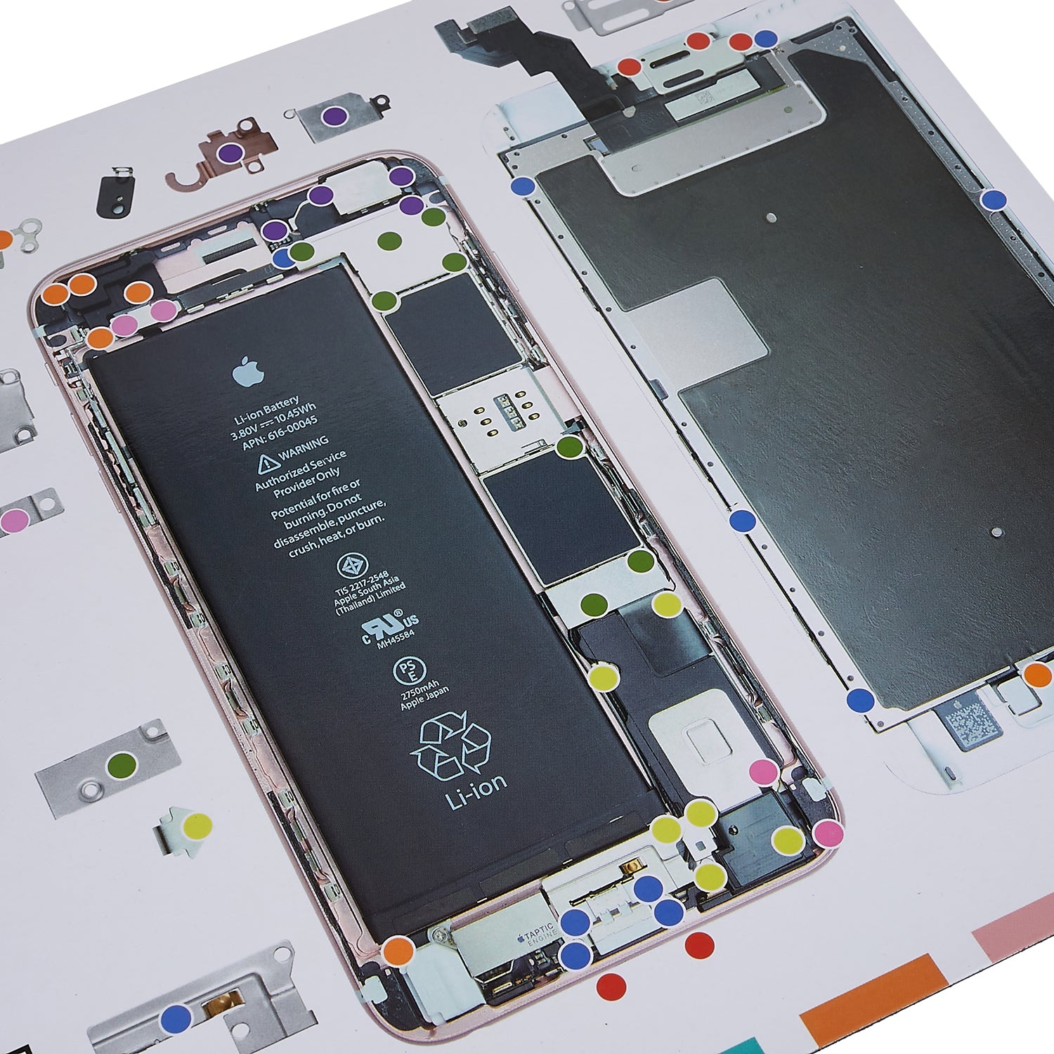 KAIGEXIN Magnetic Screw Mat for iPhone 6s Plus 5.5-inch Magnetic Screw Work Pad Screws Holder