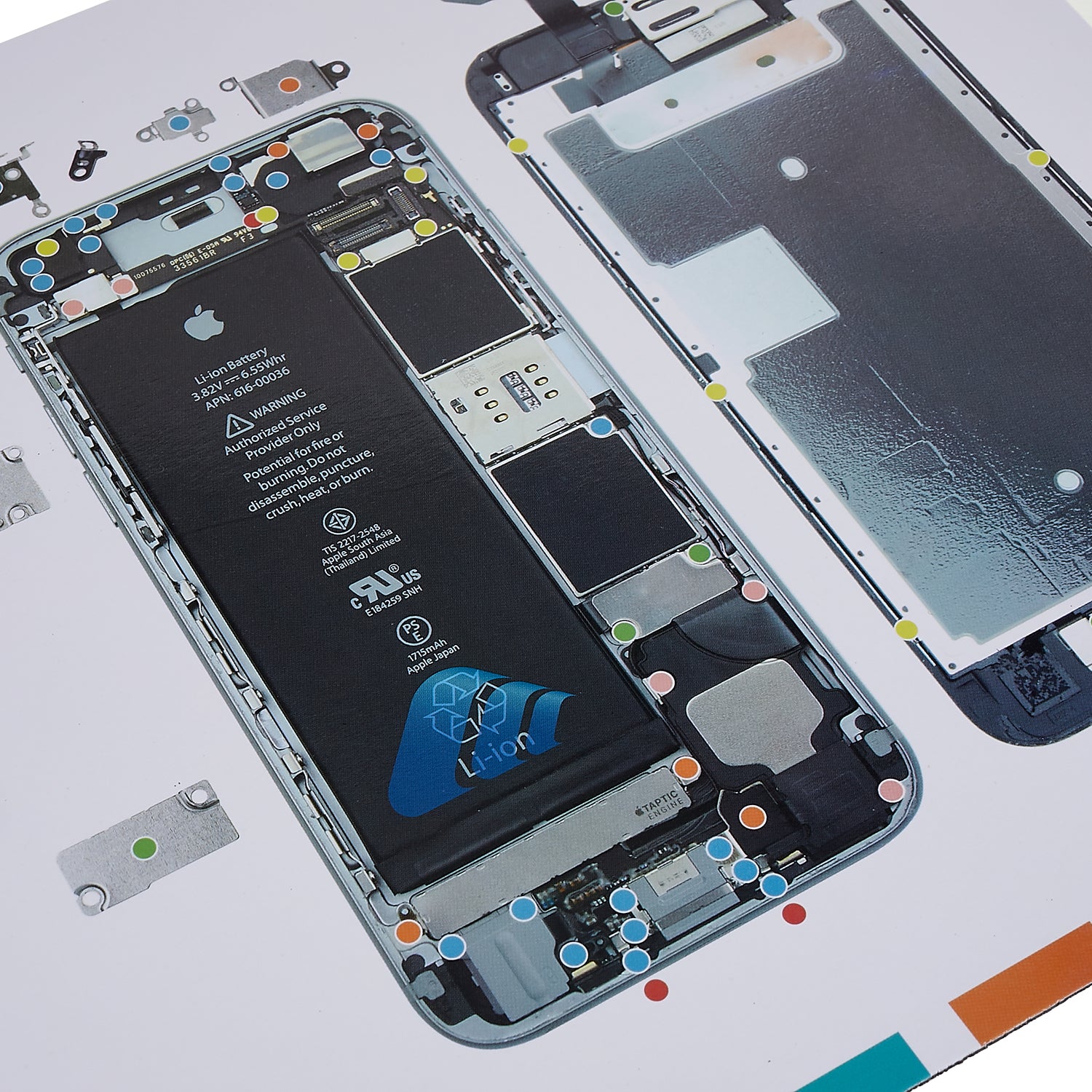 KAIGEXIN Magnetic Screw Pad Mat for iPhone 6s 4.7-inch Phone Repair Technician Disassembly Pad