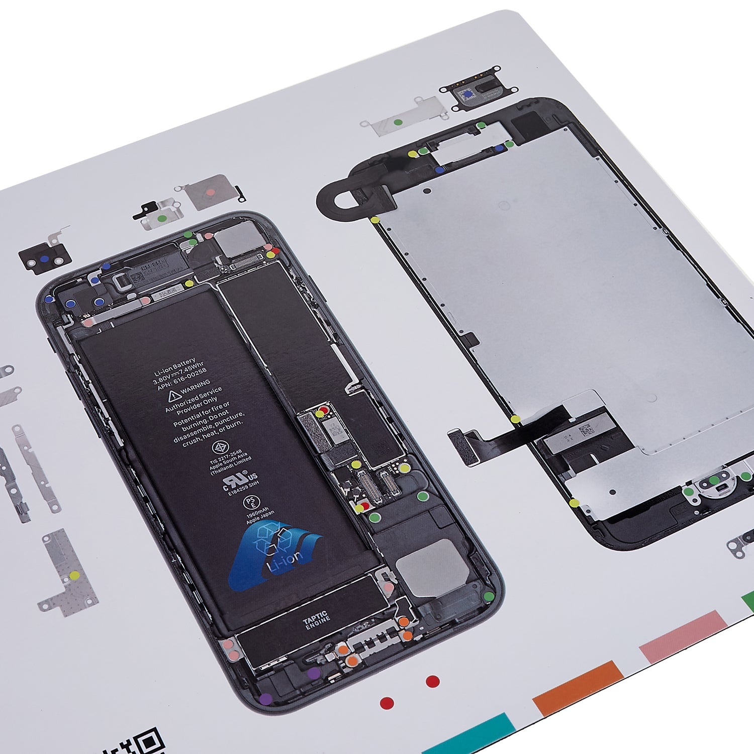 KAIGEXIN Magnetic Screw Mat for iPhone 7 4.7 inch Professional Plate Repair Tools Mat Work Guide Pad