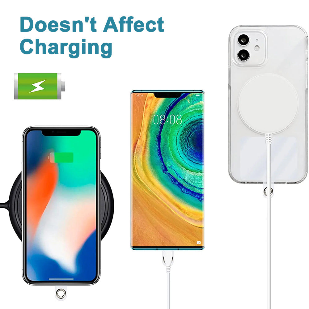 JUNSUNMAY Liquid Silicone Round Loop Anti-Loss Wrist Strap Carrying Rope for Cell Phones