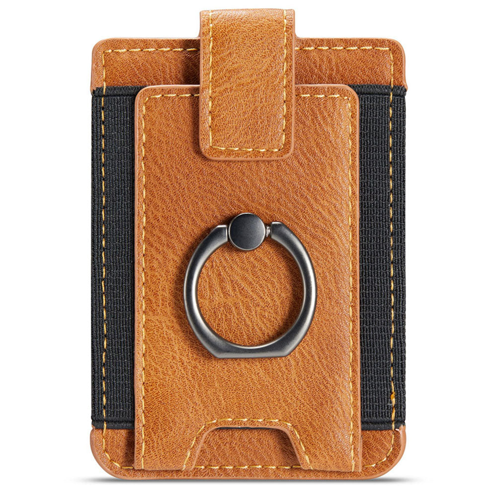 MUXMA MX116 Phone Card Holder RFID Blocking Ring Card Holder Sleeve Stick-On Pull up 8 Card Holder