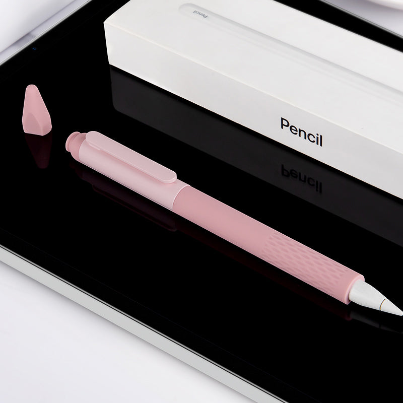 Soft Silicone Case Sleeve for Apple Pencil (2nd Generation) Non-Slip Pencil Grip Holder with 2Pcs Nibs Cover