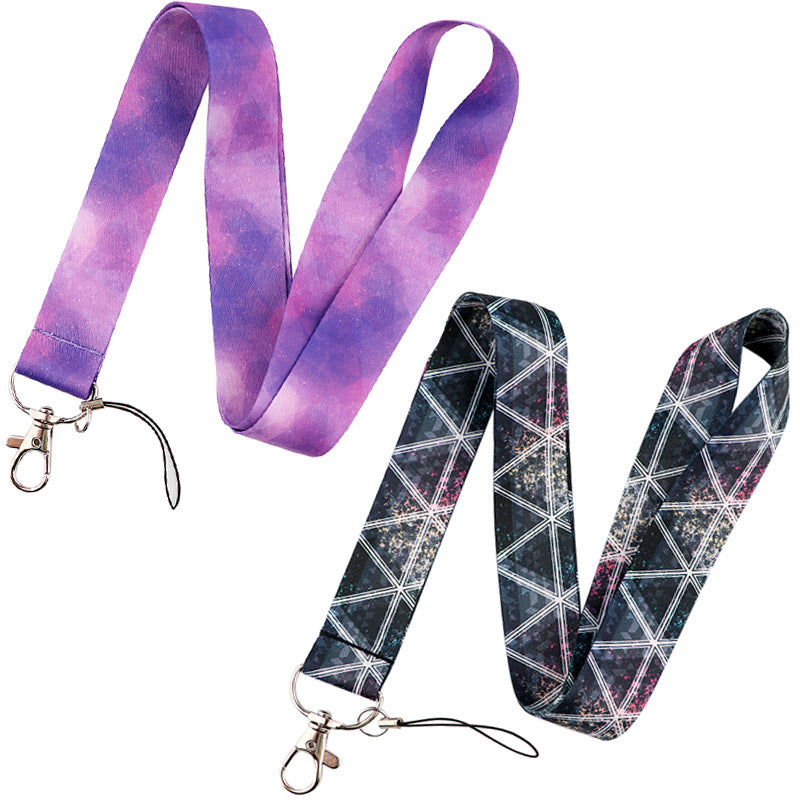 Tie Dye Phone Lanyard Universal Cell Phone Nylon Neck Strap ID Badge Holder Hanging Rope