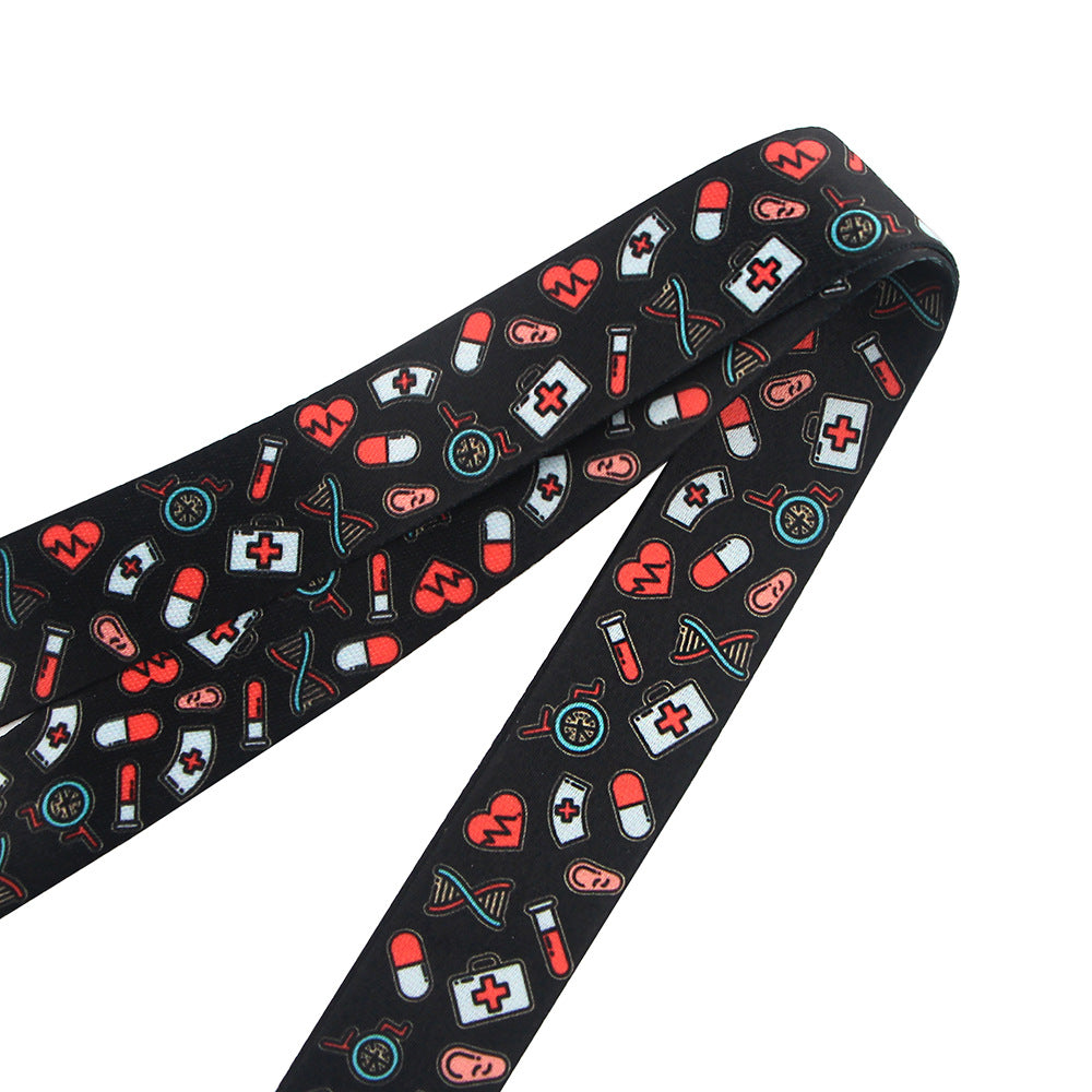 Cartoon Medical Pattern Phone Neck Strap ID Badge Camera Cell Phone Universal Lanyard