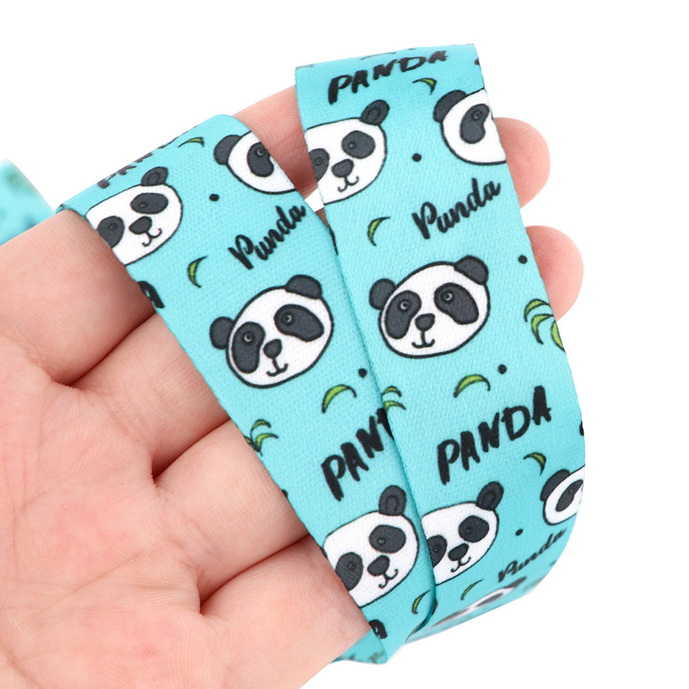 Cute Panda Pattern Phone Neck Strap ID Badge Card Holder Universal Cell Phone Nylon Lanyard