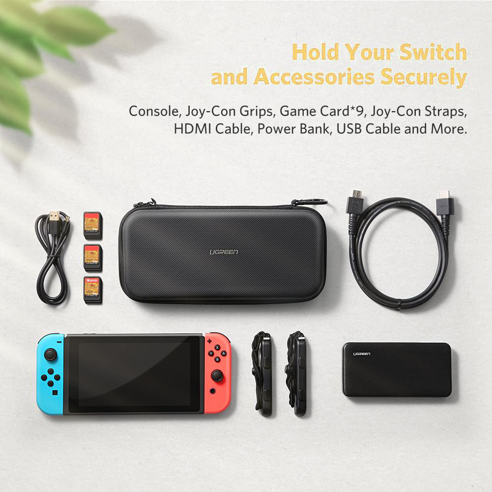UGREEN úložná taška pro Nintendo Switch Oxford látkové přenosné pouzdro proti pádu s karabinou