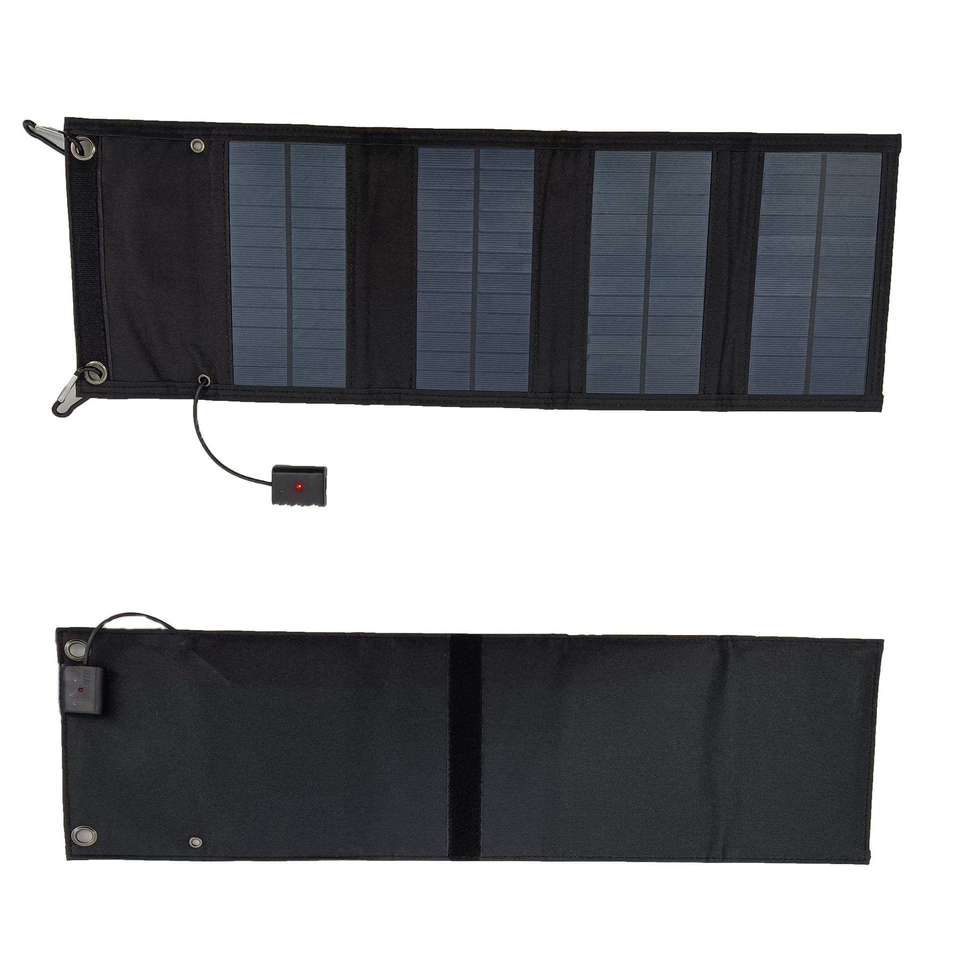 10W 4 Foldable Solar Panel Waterproof Portable Solar Charger with Carabiner for Outdoor Camping Hiking