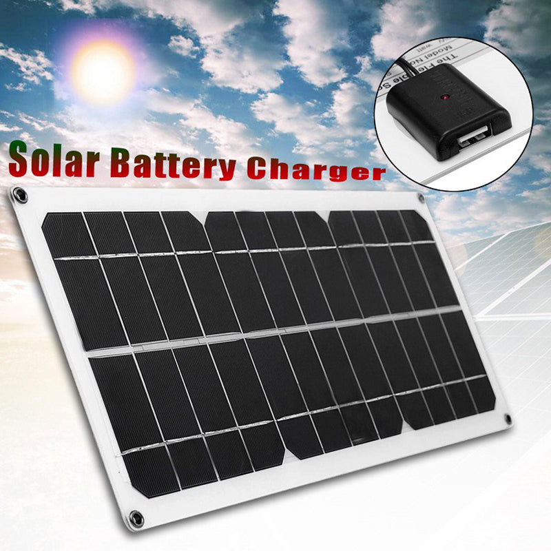 10W Monocrystalline Silicon Solar Charger Photovoltaic Solar Panel Outdoor Phone Power Bank