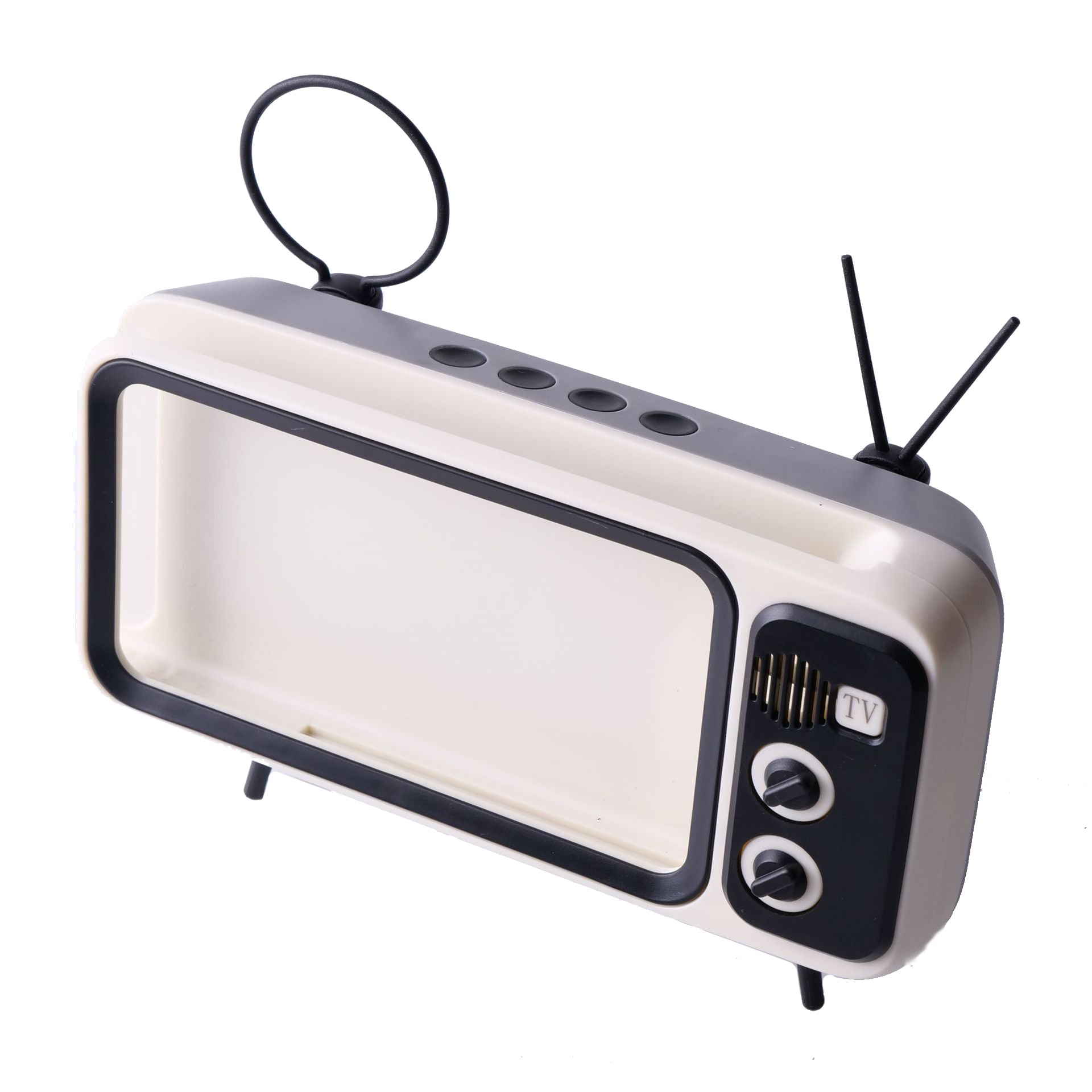 Retro TV Shape Mobile Phone Holder Home Office Desktop TV Phone Stand Bracket