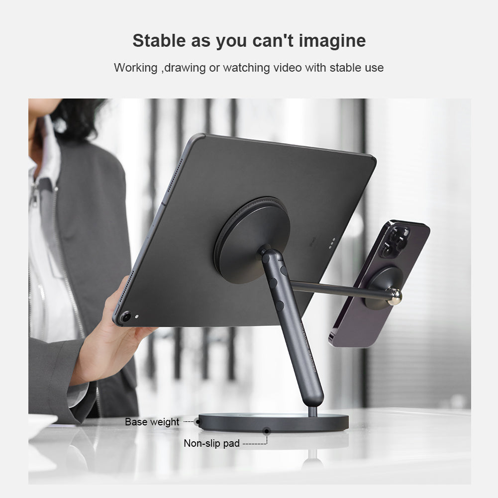 NILLKIN SnapBracnch Modular Devices Station Magnetic Mobile Phone Tablets Stand Holder with 360-Degree Rotating Base (Multitask Version)
