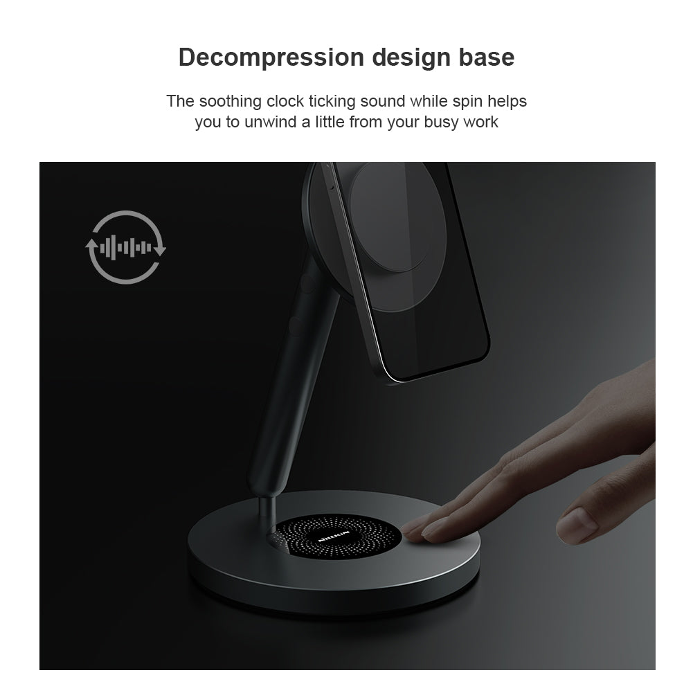 NILLKIN SnapBracnch Modular Devices Station Magnetic Desktop Stand 360-Degree Rotating Magnetic Tablets Holder for Home Office (Creative Version)