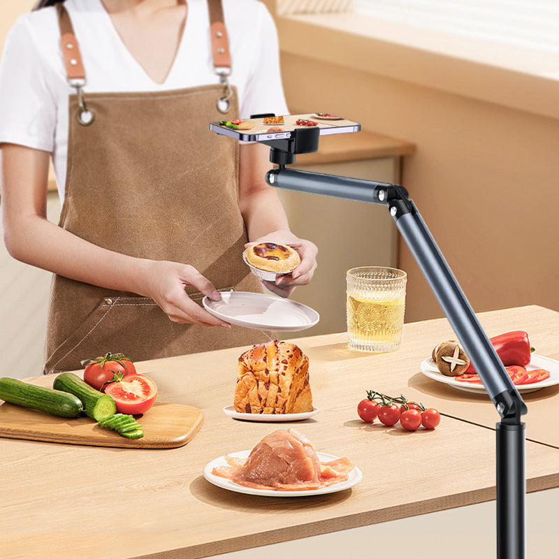 360 Degree Rotating Phone Stand Adjustable Flexible Arm Universal Phone Floor Holder for Phone Below 6.5 inch