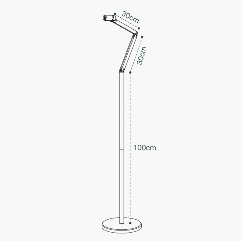 360 Degree Rotating Phone Stand Adjustable Flexible Arm Universal Phone Floor Holder for Phone Below 6.5 inch