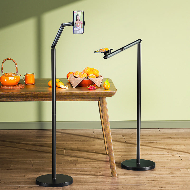 360 Degree Rotating Phone Stand Adjustable Flexible Arm Universal Phone Floor Holder for Phone Below 6.5 inch