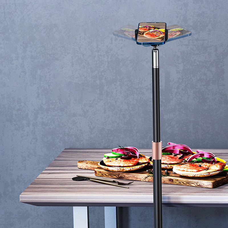 B08 160cm Telescopic Phone Holder Stand Height Free Lifting 360 Degree Rotation Floor Bracket Three Clips