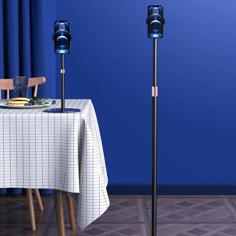B08 160cm Height Free Lifting Floor Bracket Telescopic Phone Holder Stand for Live Broadcast Single Clip