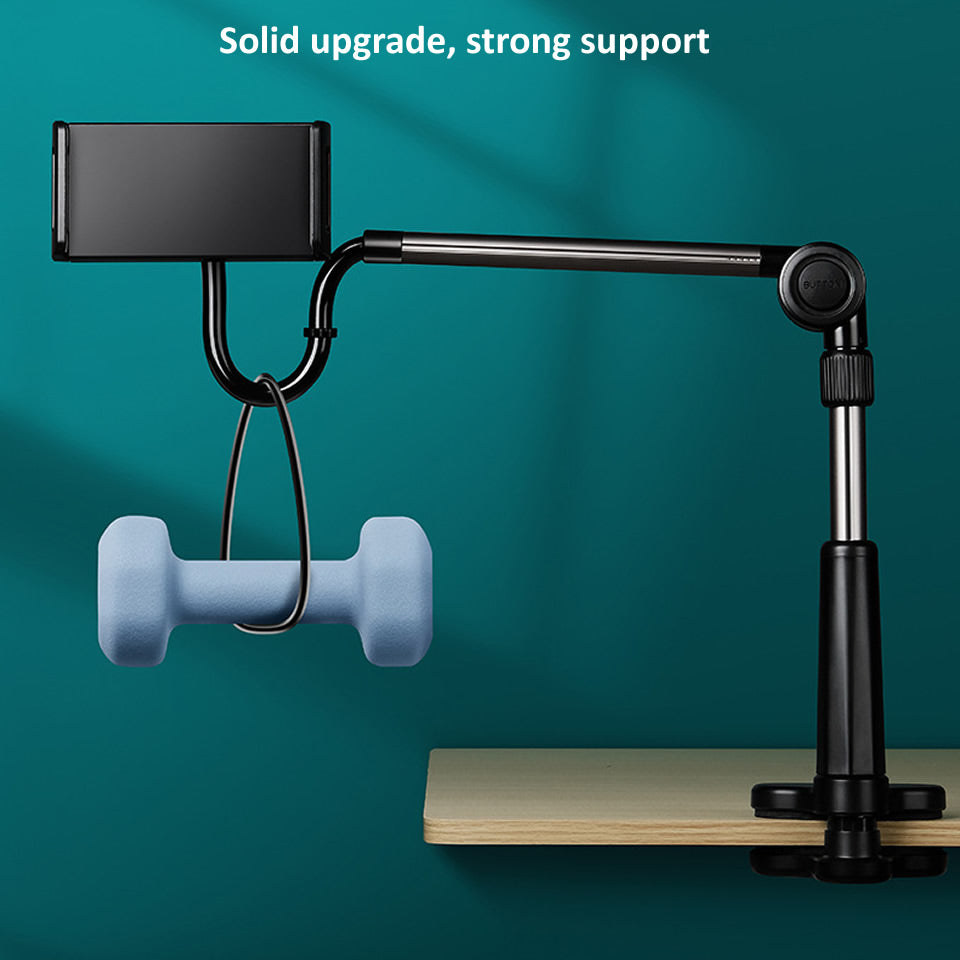 Adjustable Arm 4-13 inch Mobile Phone Tablet Holder Stand Bedside Desk Lazy Tablet Clip Bracket