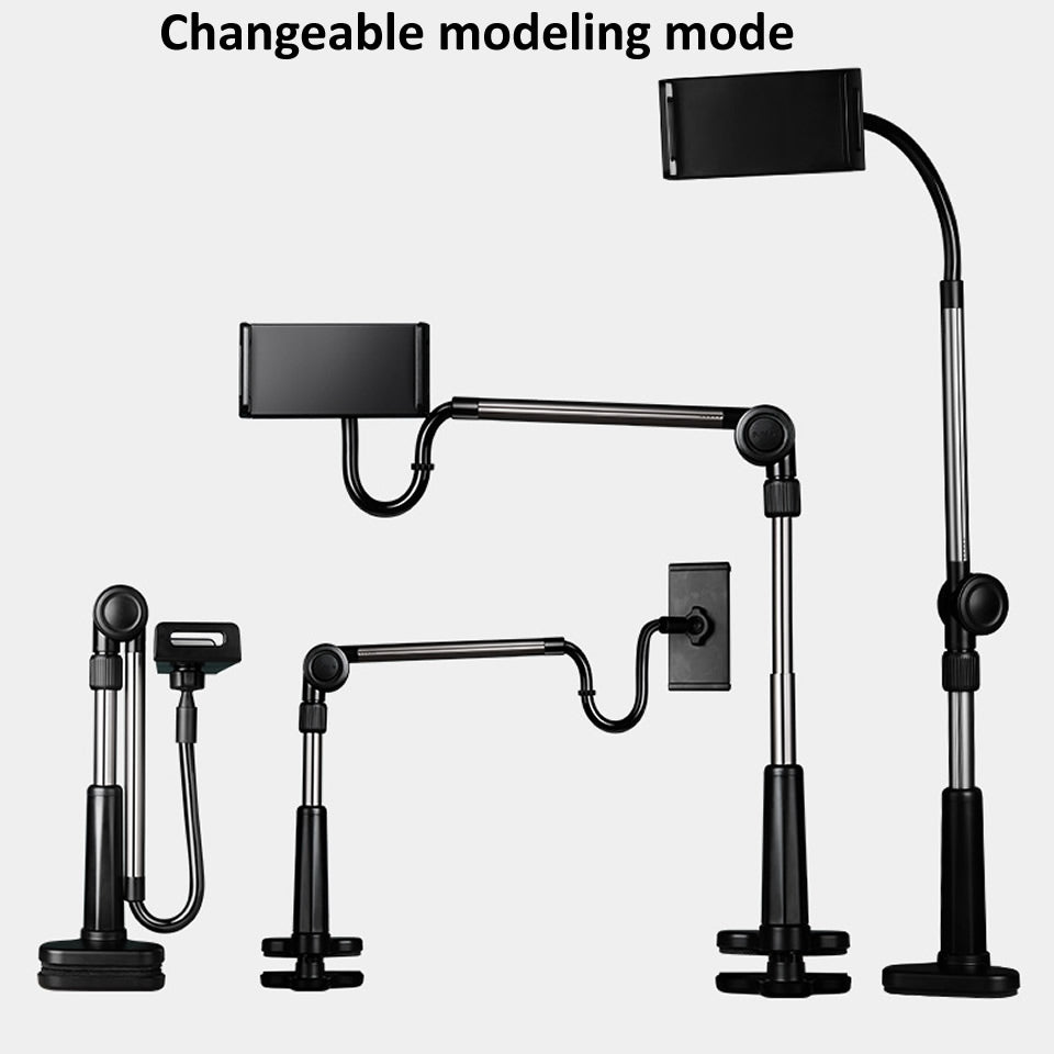 Adjustable Arm 4-13 inch Mobile Phone Tablet Holder Stand Bedside Desk Lazy Tablet Clip Bracket