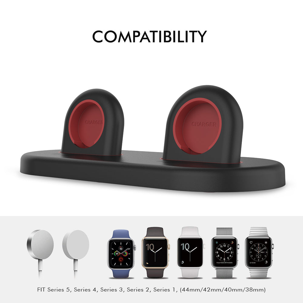 AHASTYLE PT116 For Apple Watch Dual Position Charging Stand Smart Watch Charger Holder Base