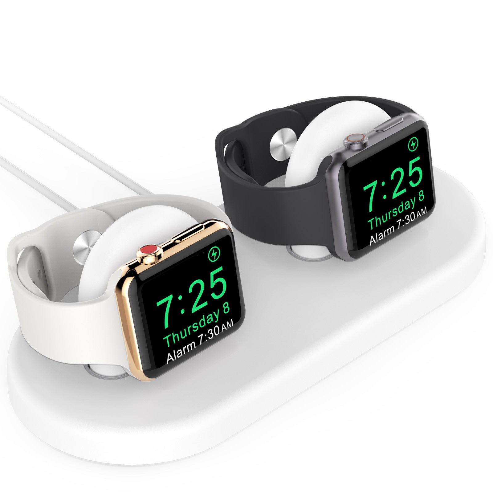 AHASTYLE PT116 For Apple Watch Dual Position Charging Stand Smart Watch Charger Holder Base