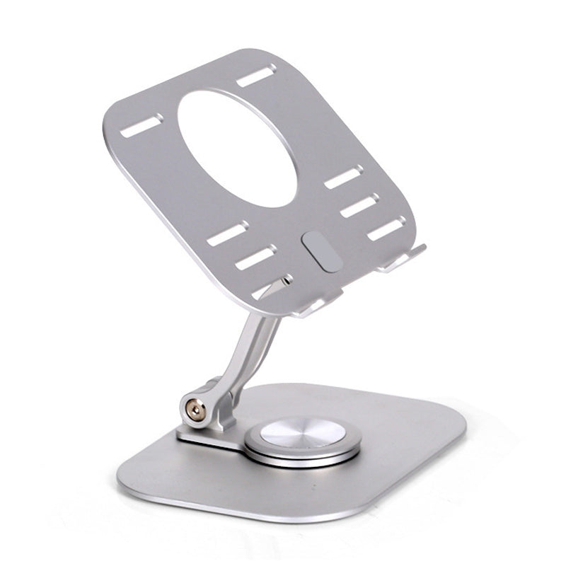 P08 Hollow Out Desktop Bracket Aluminum Alloy 360 Degree Rotation Foldable Tablet Holder Stand